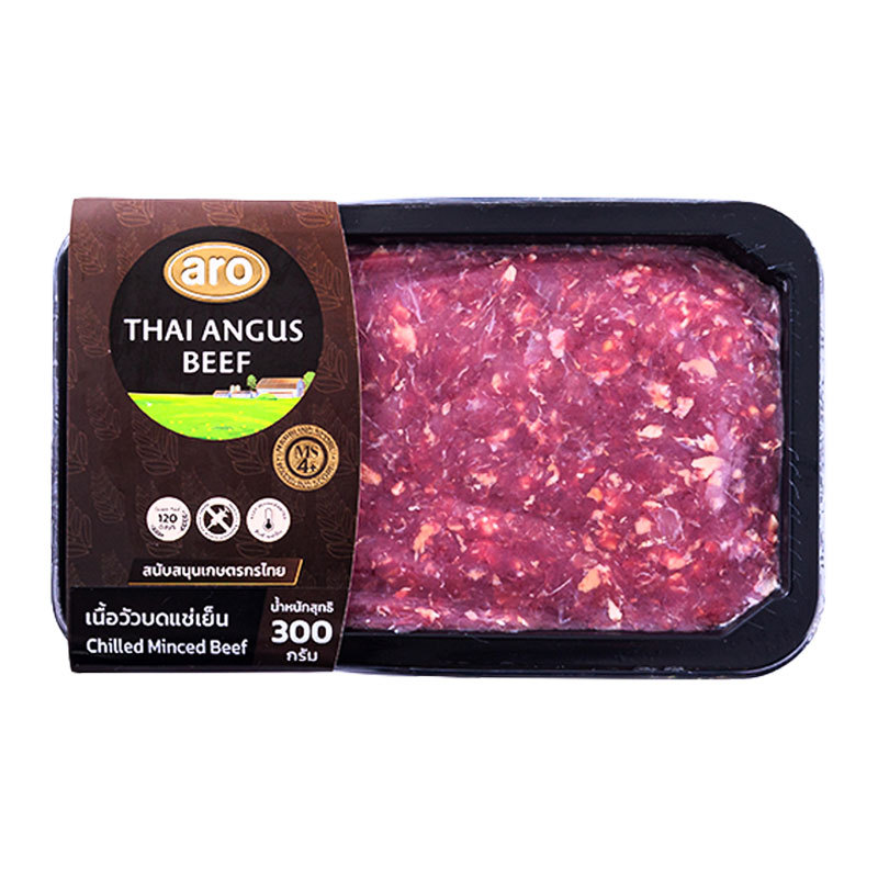 เอโร่ โกลด์ เนื้อบดแองกัส Ms4+ 300 ก. (ARO GOLD Angus Beef Ms4+ 300 g)