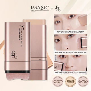 IMAGIC รองพื้นให้ความชุ่มชื้นพร้อมปลายคู่และแปรงสําหรับ Natural Fit