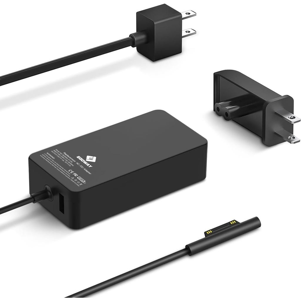 Surface Pro Charger 65W, Surface Laptop Charger สําหรับ Microsoft Surface Pro 9/8/7+/7/6/5/4/3 Surfa