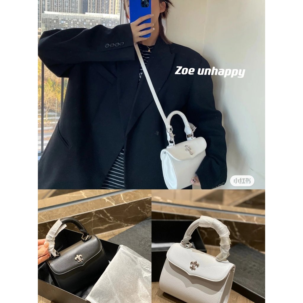 กระเป๋าสะพายข้าง Chrome Hearts ลายดอกไม้ กะทัดรัด พกพาสะดวก