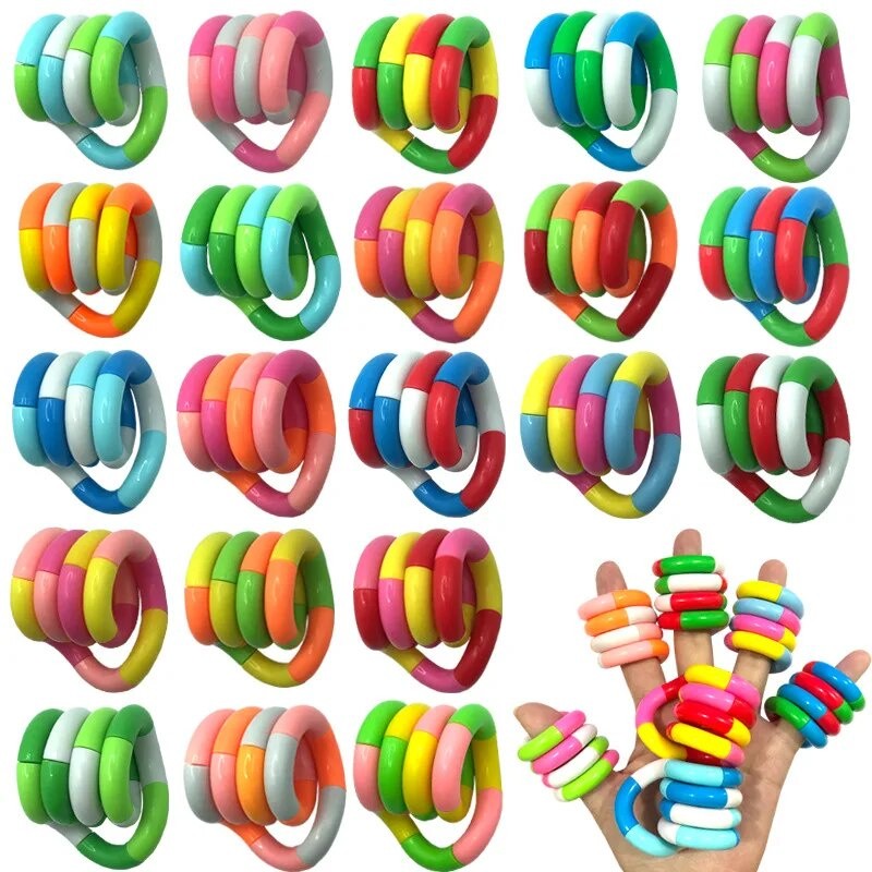 4PCS Anti Stress Twist Fidget Toys Funny Decompression Toys Child Deformation Rope Perfect  Anxiety 