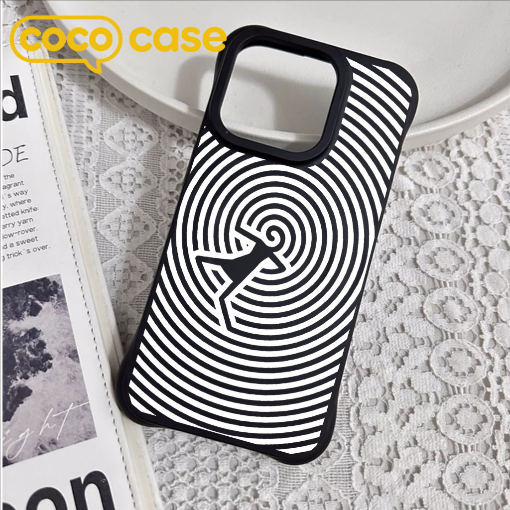 เคสไอโฟน เคส iPhone 16/16 Pro/16 Pro Max แม่เหล็ก ลายเส้นสปิรัล ลายคลื่น คุณภาพสูง
