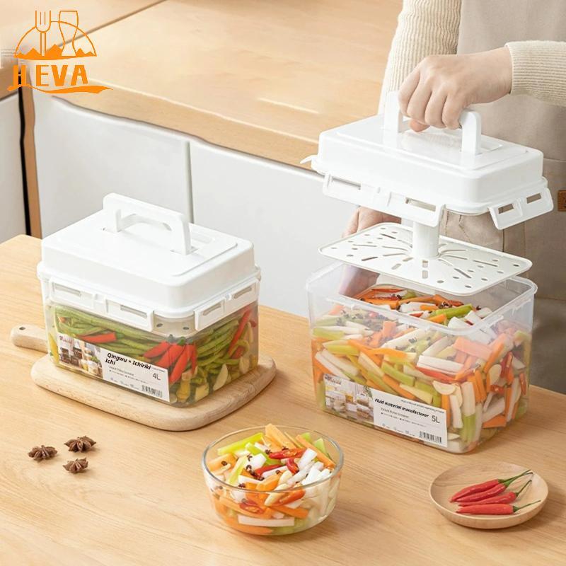 [HEVA] 5L กิมจิกดภาชนะเก็บกองโถสําหรับ Gherkin Sauerkraut กิมจิภาชนะเก็บและองค์กรหมัก VN