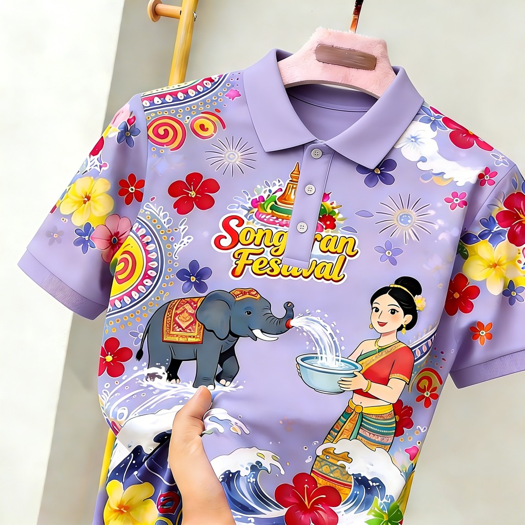 2026 เทศกาลน้ําตกสร้อยคอลูกบอลม้าออกแบบรูปแบบไทยผ้ากันน้ําแบบไม่มีเพศ-OTB