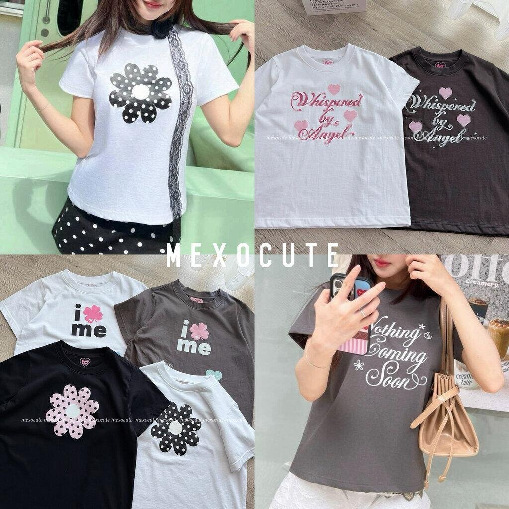 mexocute♡ (อก38/อก34) เสื้อครอป Baby Tee ผ้าคอตตอน หนานุ่ม เดอะพัมกิ้น #1