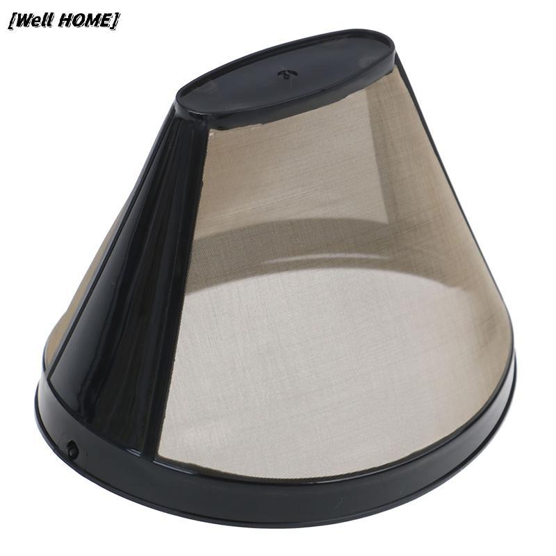 [Well HOME] Washable Gold Mesh Handle Coffee Filter Reusable Cone-Style Coffee Filter New Stock