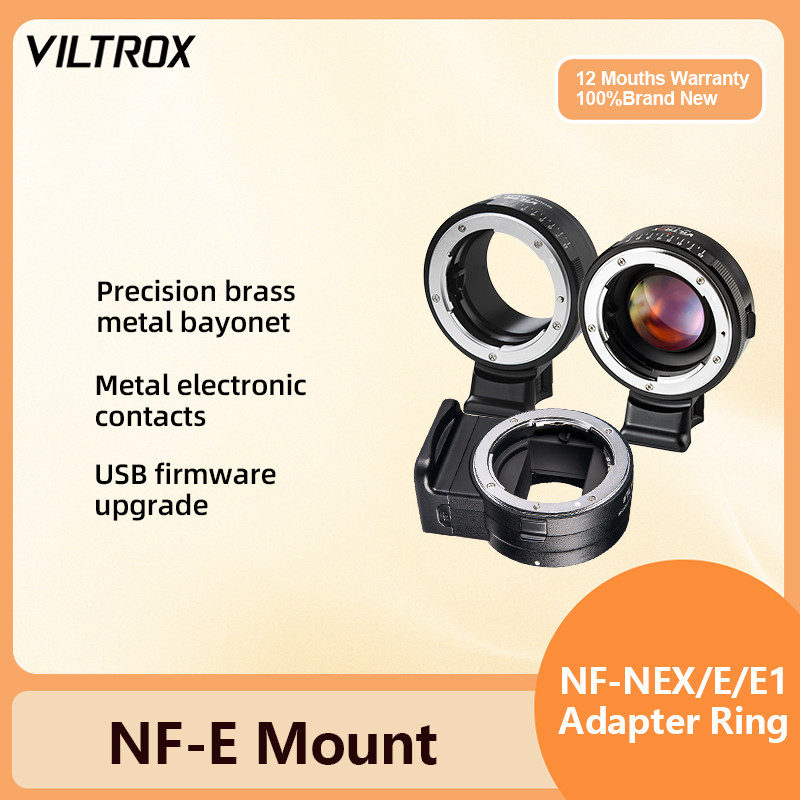 VILTROX NF-E1 Nikon F-Mount เลนส์ Sony E-Mount อะแดปเตอร์เลนส์ Mirrorless สําหรับ Nikon F เลนส์ Sony