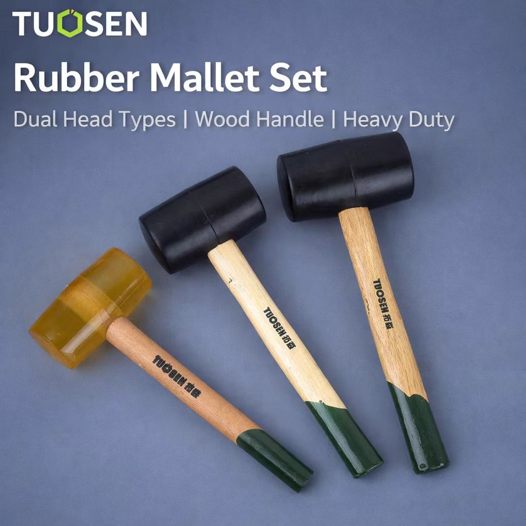 [ TUOSEN ] (Rubber Mallet) โปร่งแสง/ดํา 500g-3000g หลายขนาด