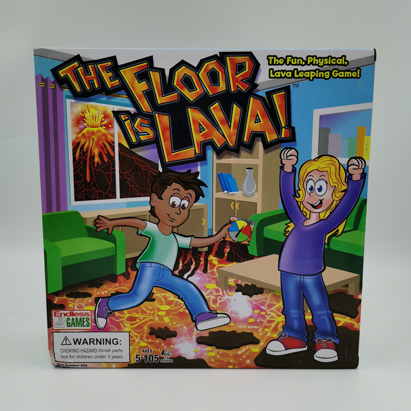 Popular~Hot Sale The floor is lava Turntable Card Game for Children, Card Board Game3z