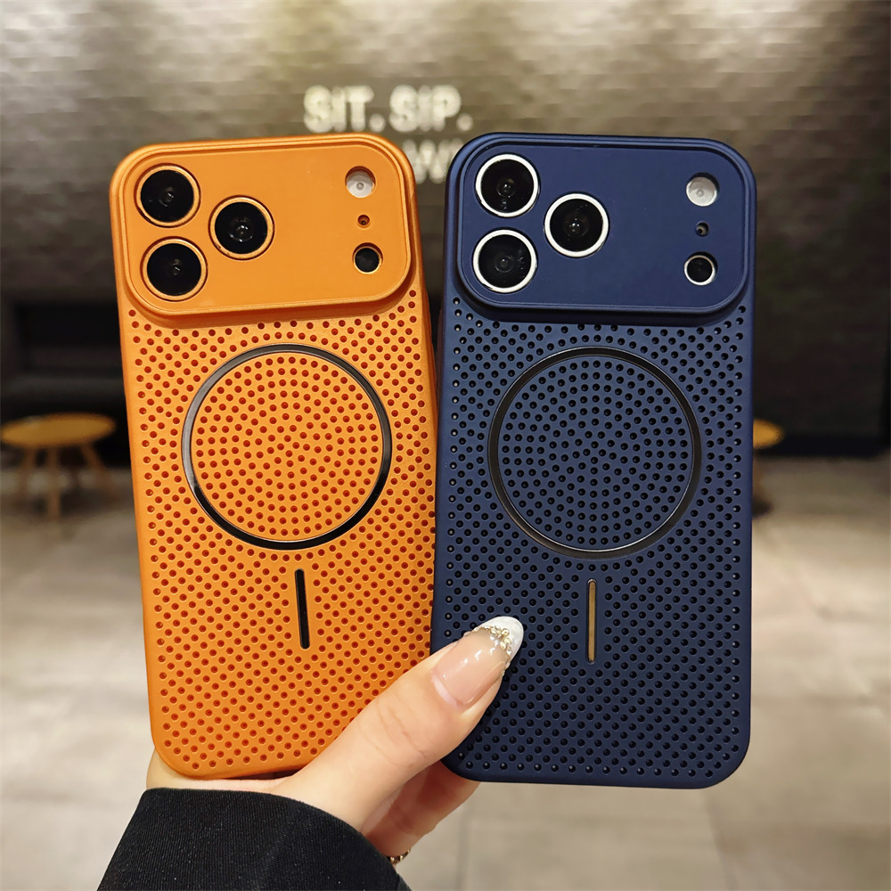 เคส IPhone 17 16 15 14 13 12 Pro Max Hard PC เคสป้องกัน 14 Promax การกระจายความร้อนและเคสโทรศัพท์ระบายอากาศเหมาะสําหรับ IP 12 13 14 15 16 17 Pro Max Plus