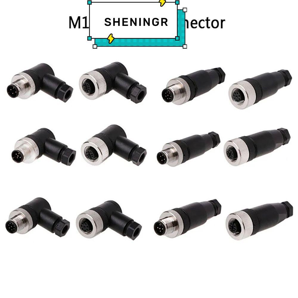 SHENING5R M12 Sensor Connector, 4 5 8 Pin Connector M12 ปลั๊กการบิน,ชายหญิงซ็อกเก็ต M12 Sensor Cable