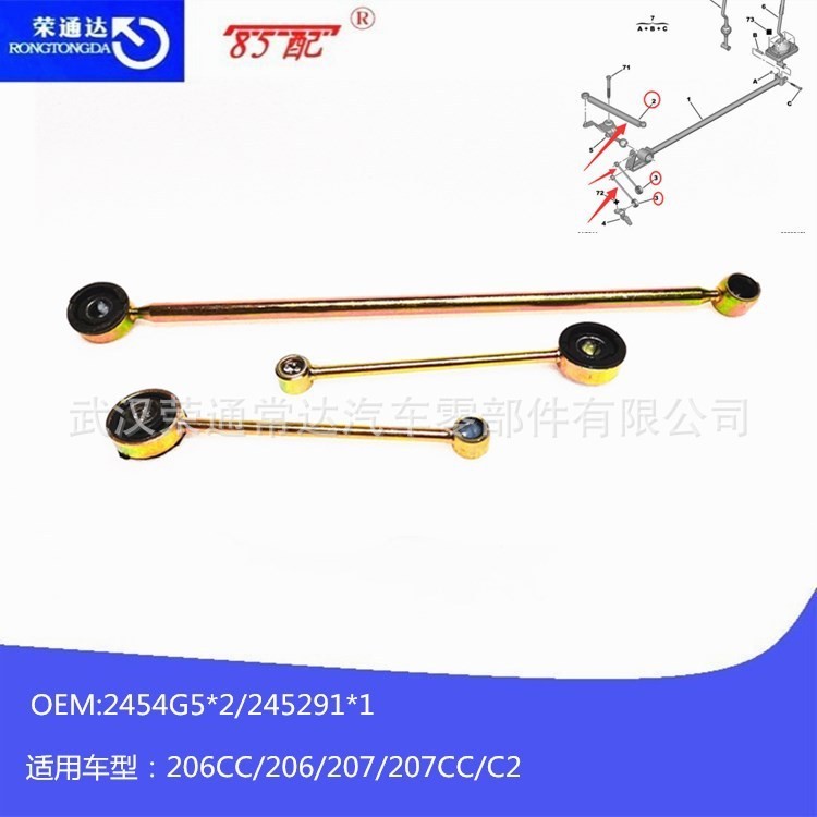 คันเชื่อมต่อคันเกียร์ 2454ก5 245291เปอโยต์ที่ใช้งานได้ 206/206CC/206SW/207/207CC