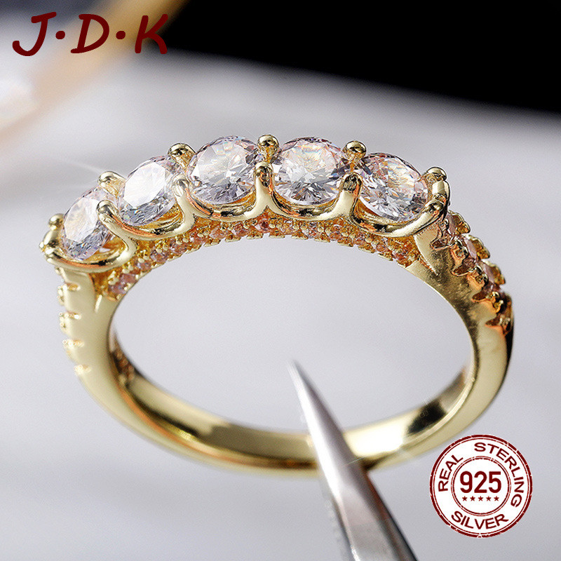 แหวนผู้หญิงเพทายแฟชั่นทอง JDK 18K