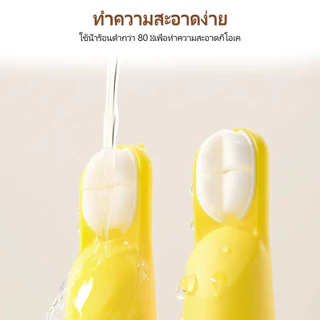 แปรงสีฟันนิ้วมือ 3 ด้าน ซิลิโคนนิ่ม 0-3 ปี ไร้ BPA ทำความสะอาดฟันน้ำนม+เหงือก พร้อมส่ง ส่งฟรี