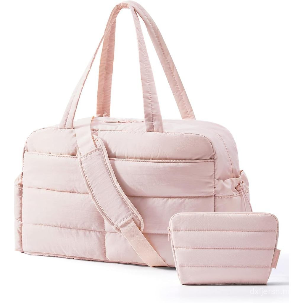 BAGSMART กระเป๋ายิมสําหรับผู้หญิง,กระเป๋า Duffle ปักเป้าน้ําหนักเบา กระเป๋าเดินทาง 2 ชิ้น, 31L Weeke