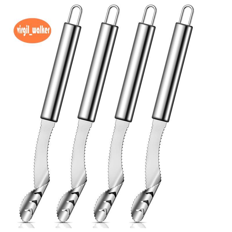 4PCS Jalapeno Pepper Corer,สแตนเลสพริกจับ Jalapeno Corer, Core Deseeder สําหรับ Jalapenos,พริก,Bell 
