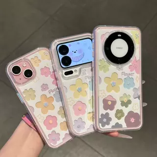 GOOD🔥น่ารักลูกแมวลูกสุนัขเข้ากันได้เคสไอโฟน 11 17 15 Pro Max 14 12 13 Pro Max XS XR X Max 7 16 14 8 Plus ดอกไม้โปร่งใส