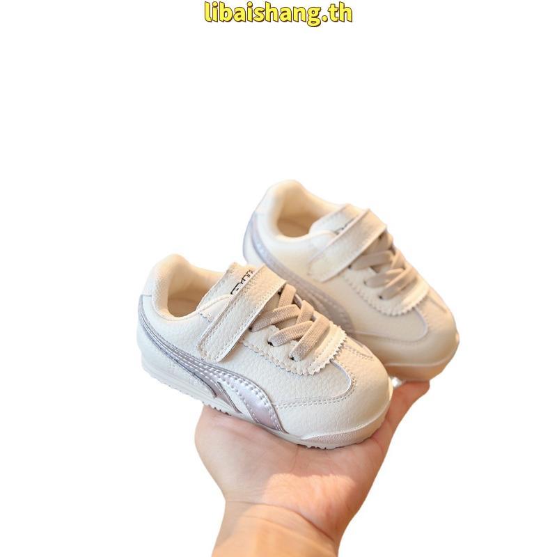 รองเท้ากีฬาสําหรับเด็กรองเท้าผ้าใบสําหรับเด็กชายและเด็กหญิงที่มีสายรัดไฟสุดกอดเท้าป้องกันการลื่นไถลไ