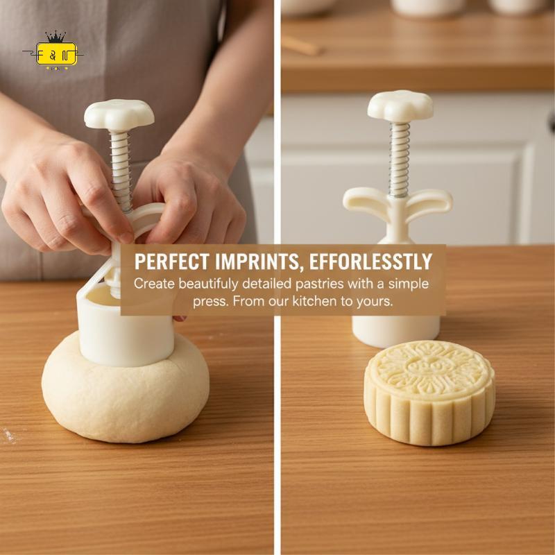 [F&N] แม่พิมพ์ขนมไหว้พระจันทร์ 50 กรัม/75 กรัมลาย Cat & Plum เครื่องมือตกแต่งขนมกลางฤดูใบไม้ร่วง