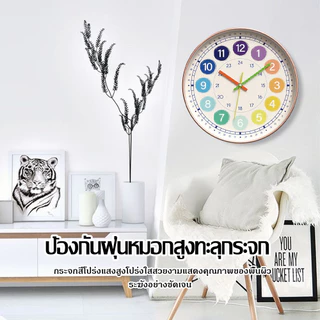 นาฬิกาบ้าน นาฬิกาแขวน นาฬิกาติดผนัง ขนาด 30cm หน้าปัดใหญ่ ตัวเลขใหญ่ เข็มเดินเรียบ ไร้เสียง ระบบ