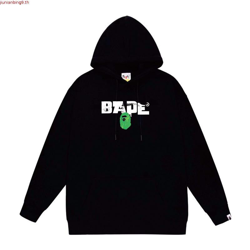 BAPE🇯🇵 พร้อมส่ง/เสื้อฮู้ด BAPE เสื้อฮู้ดทรงหลวมพิมพ์ลายหัวลิง