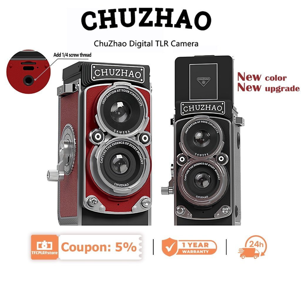 New ChuZhao Digital TLR Camera Simulation Dual-Reverse Digital Camera Retro ccd High-Definition Stud