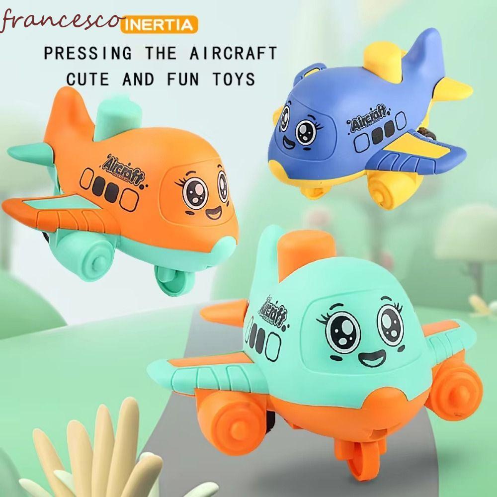 FRANCESCO Aircraft Inertia Car Model, Puzzle Aircraft Press and Go Car Toy, Cartoon Simulation Space