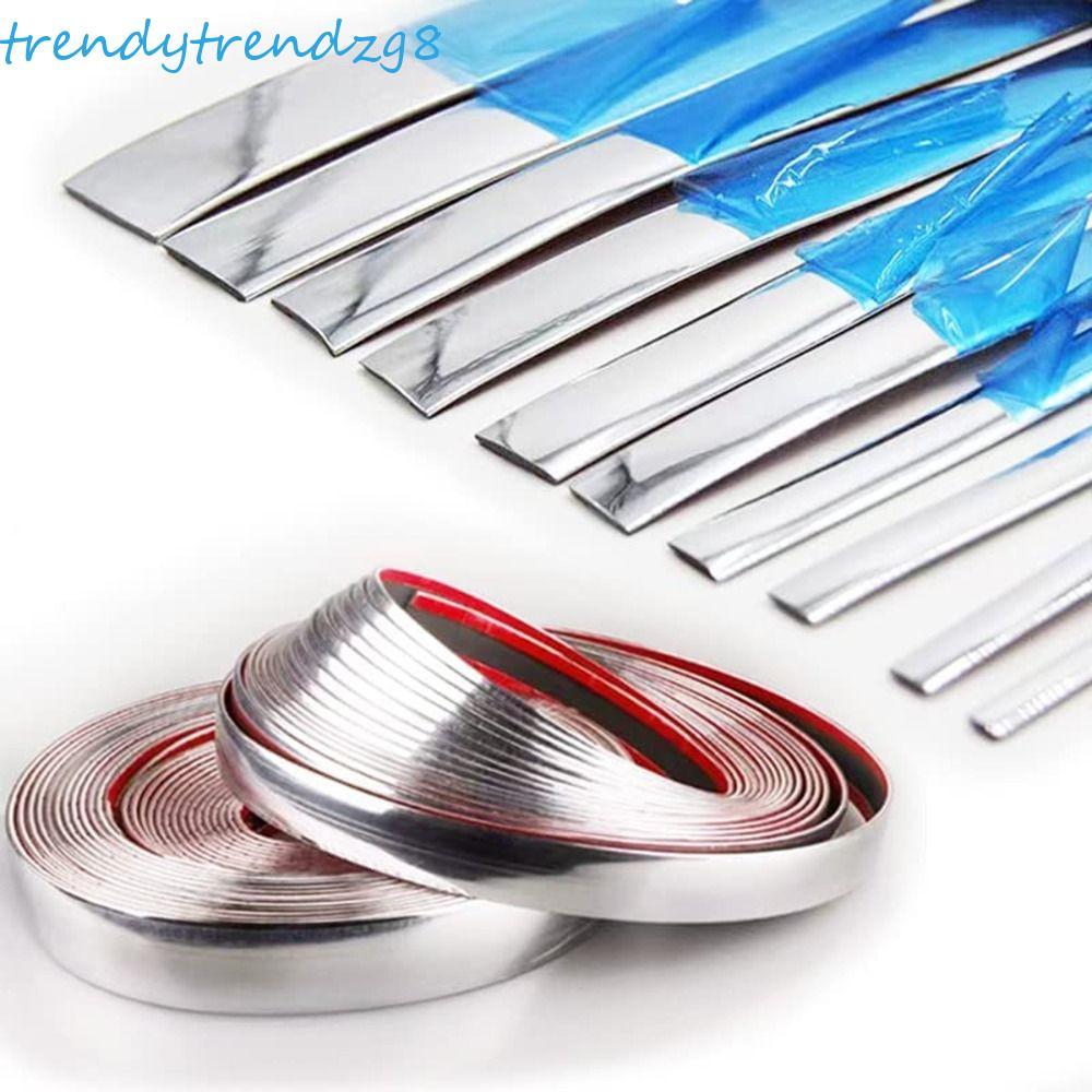 TRENDYTREND Car Chrome Trim Strip Universal Scratch-Proof Soft 3M PVC Auto Accessories จัดแต่งทรงผมร