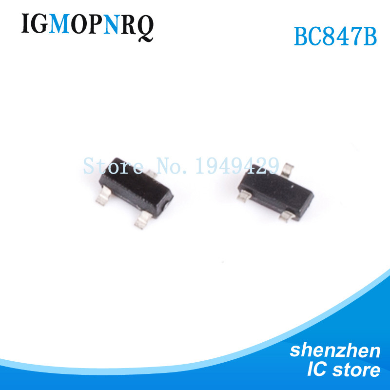 100PCS BC847B BC847 SOT-23 1F ทรานซิสเตอร์แยก Bipolar (BJT) SOT-23 NPN HIGH VOLT ใหม่
