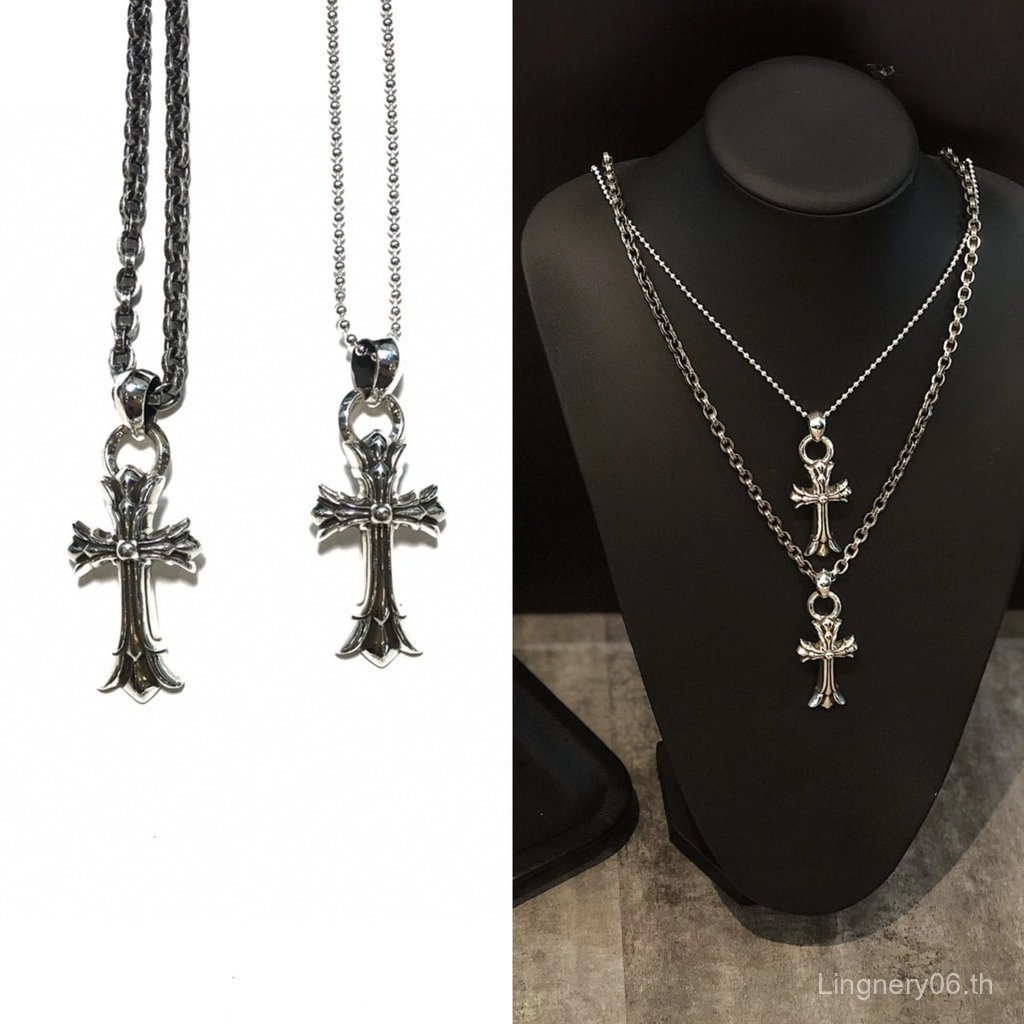สร้อยคอครอสคู่ Chrome Hearts