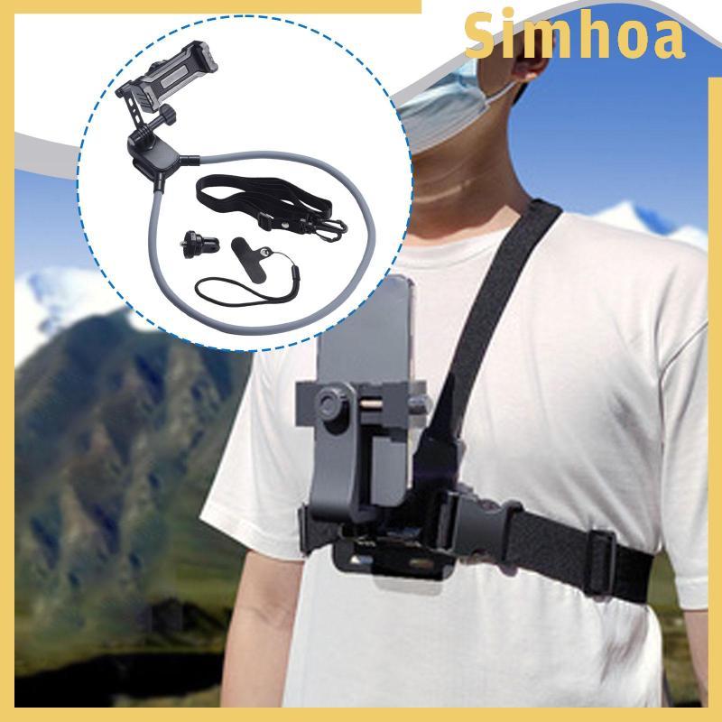[SIMHOA] ขายึดคอสําหรับโทรศัพท์ทําอาหารแบบพกพา Professional Vlog Sturdy Bracket สีดํา
