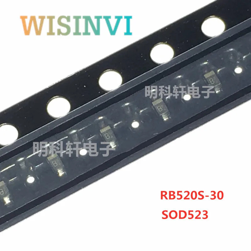 100PCS RB520S-30 เครื่องหมาย B RB521S-30 C RB521S-40 S RB520S-40 D1 RB751SM-40T2R RB520SM-30T2R B521