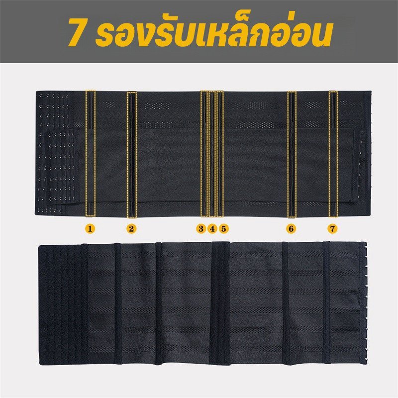 เข็มขัดรัดเอว สำหรับผู้หญิง 3แถว12ปุ่ม ผ้าโพลีเอสเตอร์นุ่มสบาย ระบายอากาศดี ไม่อับชื้นไม่อึดอัด ราคา ถูกที่สุด ดีลบีเคเค แกลเลอรีภาพที่ 9