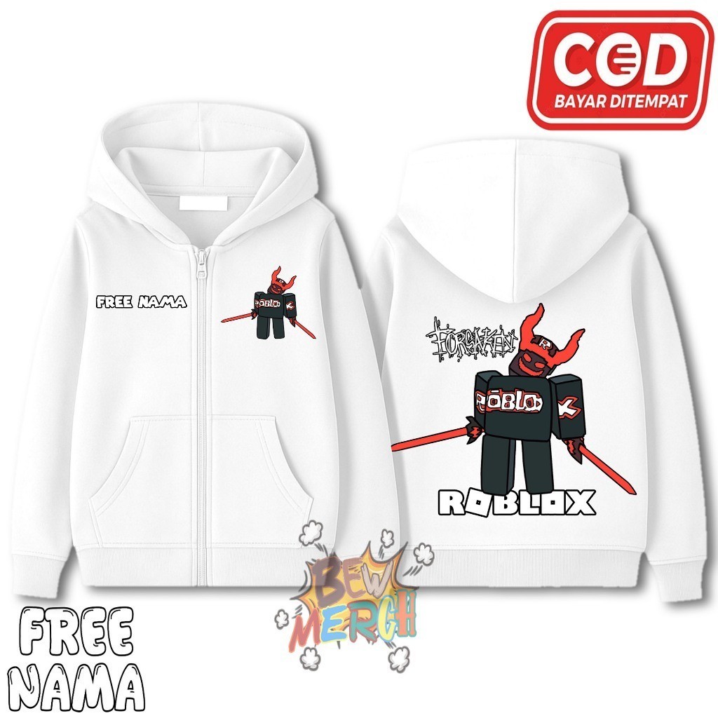 ใหม่ Roblox Forsaken Kids Zipper Hoodie Jacket Roblox Forsaken Kids Zipper Jacket