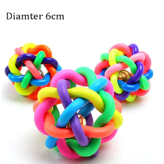 1pcs เส้นผ่านศูนย์กลาง 6 ซม. Squeaky สัตว์เลี้ยงสุนัข Ball ของเล่นสําหรับขนาดเล็กยาง Chew Puppy ของเล่นสุนัขสุนัขสัตว์เลี้ยง brinquedo cachorro