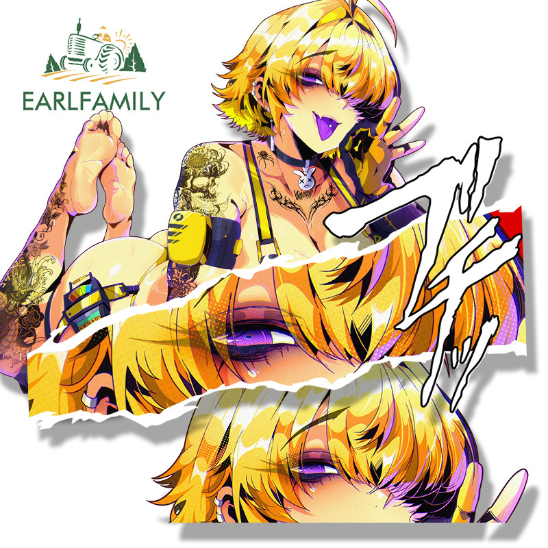 EARLFAMILY Succubus Elegg Fanart รถสติกเกอร์การ์ตูนร้อน NIKKE Slap Decal Tattoo สาว Graffiti Peeker สติกเกอร์ห่อรถเหมาะสําหรับสเก็ตบอร์ด