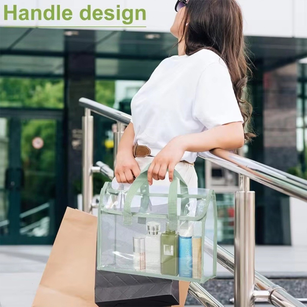 ของมาใหม่！กระเป๋าแฟ้มใส่เอกสาร A3 สีใส กันน้ำ ถุงการบ้าน  pvc มีหูหิ้ว สำหรับนักเรียน โรงเรียน สำนักงาน จัดเก็บเอกสาร - รูปที่ 3