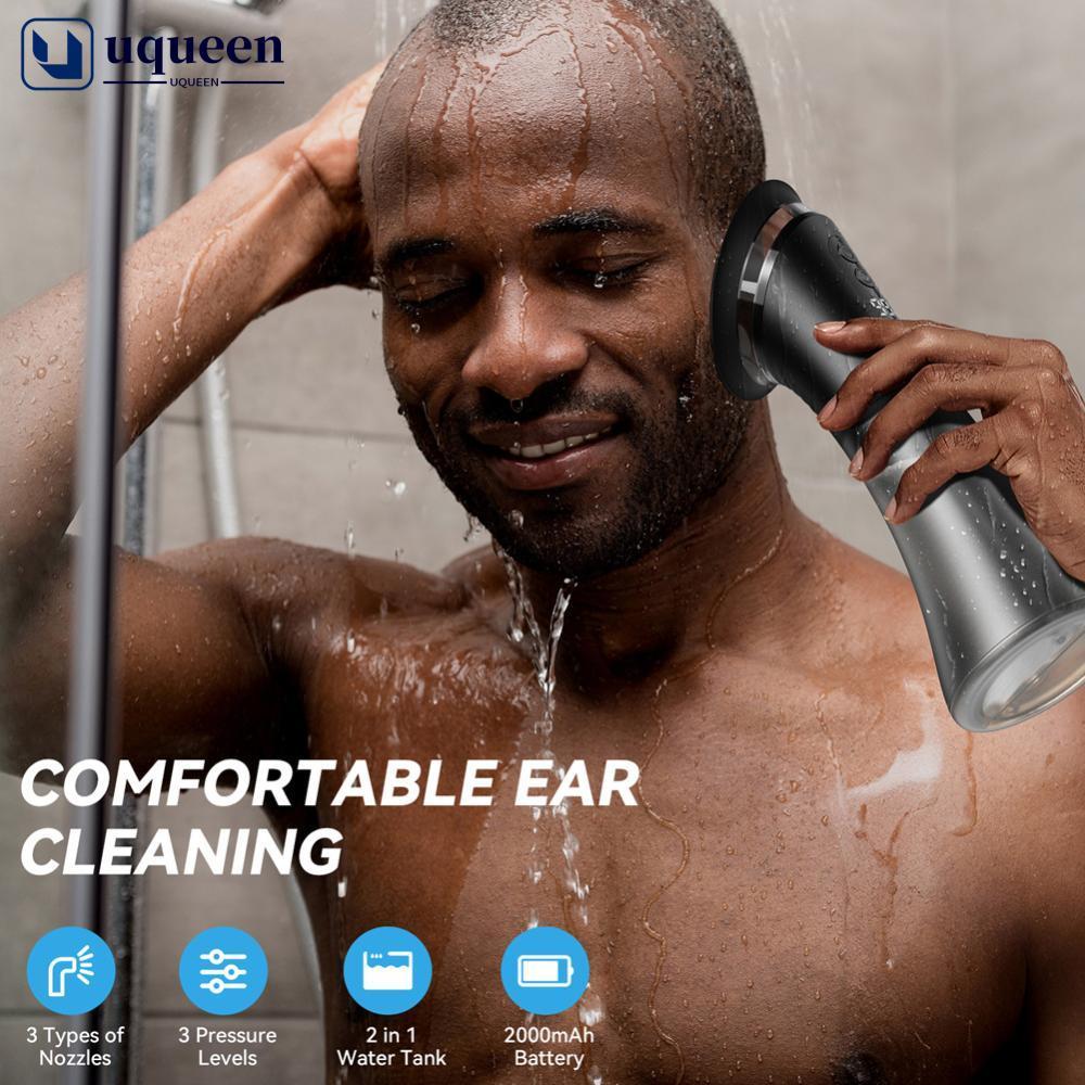 UQUEEN ไฟฟ้าหูเครื่องซักผ้าขี้หูเครื่องมือกําจัดปรับ Travel-Friendly Daily Ear Care สําหรับ Sensitiv