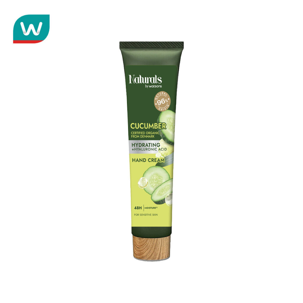 Naturals by Watsons เนเชอรัล บาย วัตสัน คิวคัมเบอร์ ไฮเดรตติ้ง แฮนด์ ครีม 30มล
