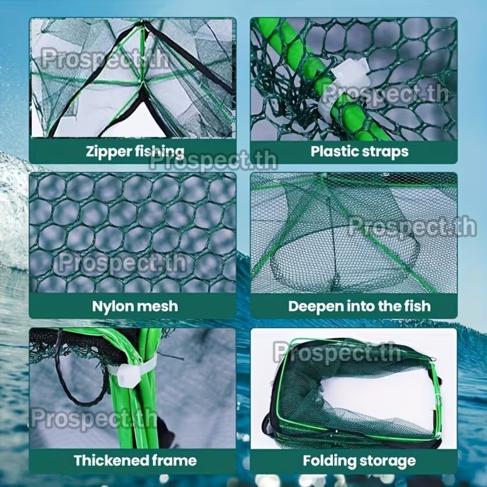 10ช่อง ตาตกกระชังปลา มุ้งดักปลา 4 6 8 10 ช่อง ตาข่ายดักปลา กระชังปลา ที่ดักปลา ที่ดักกุ้ง พับเก็บได้ ร้านไทย - รูปที่ 2