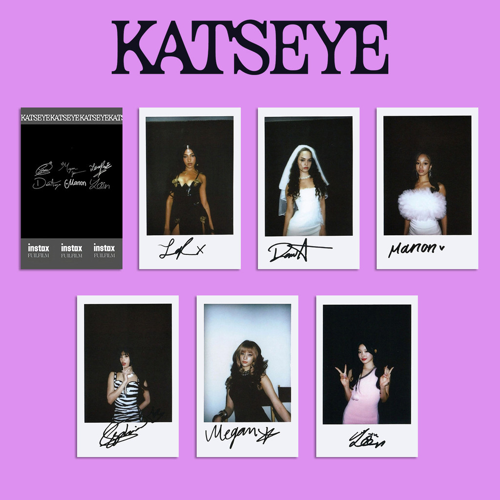 KATSEYE Cat นักเรียนโพลารอยด์ Photocard สินค้าการ์ดโบนัสลายเซ็น Photocard