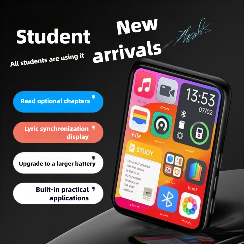 Touch mp3 Player Walkman Student Version Bluetooth Version เครื่องเล่นเพลง mp4 อ่านนวนิยายฟังพจนานุก