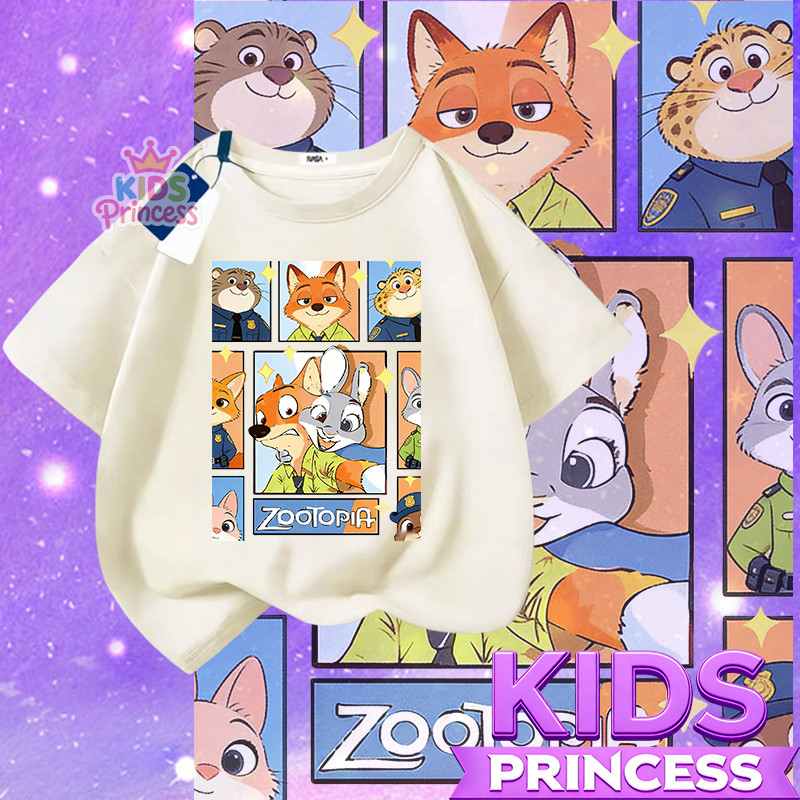 COD(จัดส่งตลอด 24 ชั่วโมง)ตัวละครการ์ตูนแอนิเมชั่น เสื้อที ผ่อนคลาด เสื้อเชิ้ต สำหรับเพศชายและหญิง 90-150CM 1-13ปี N4496