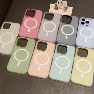 🔥TheOne🔥ฟรอสต์แมทท์ 2-in-1 สีแคนดี้ เข้ากันได้สำหรับ เคสไอโฟน11 เคส iphone 17 16 Pro Max XR 12 13 14 15 สีชมพูสวยงาม#082