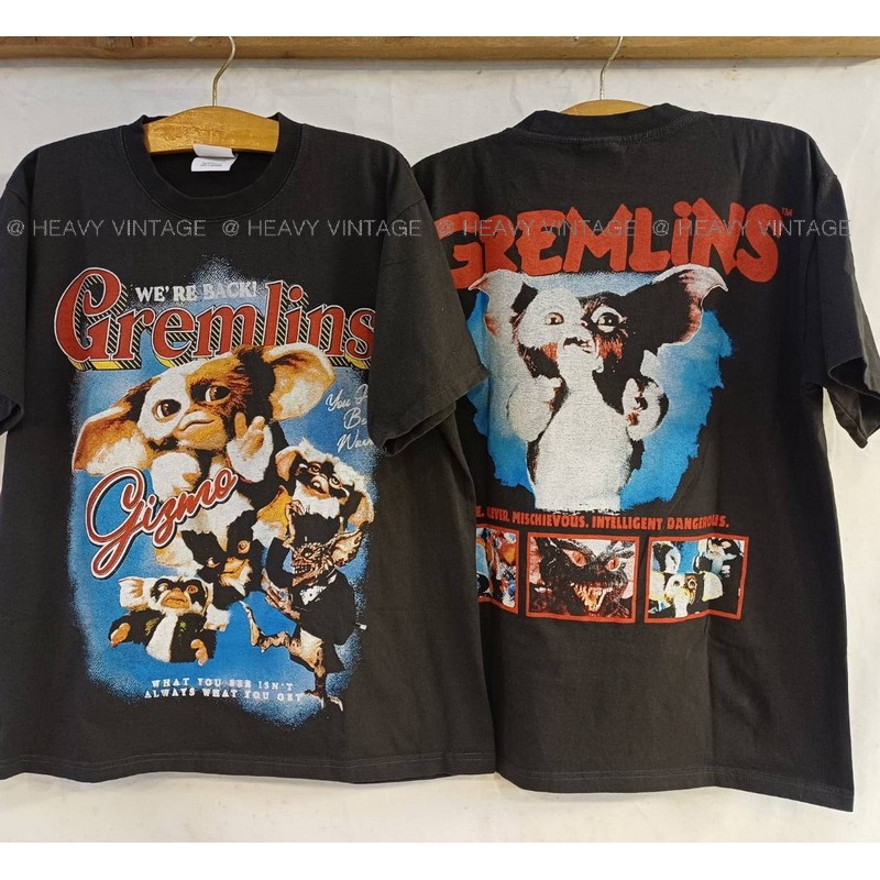 Gremlins We're BACK!! tag Hanes เสื้อวินเทจ เสื้อภาพยนตร์ heavy vintage shirt