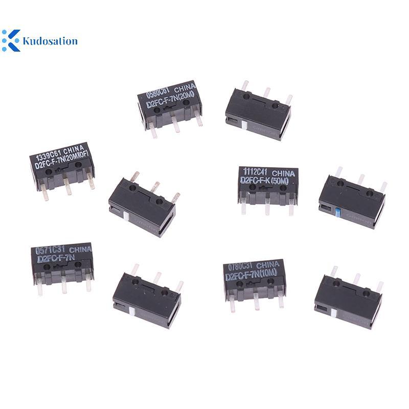 Kudosion 2 ชิ้นเมาส์ Micro D2FC-F-7N 10M 20M ของ D2FC-F-K(50M) -RZ D2F D2F-01 D2F-01F-L D2F-7F-F-F-F