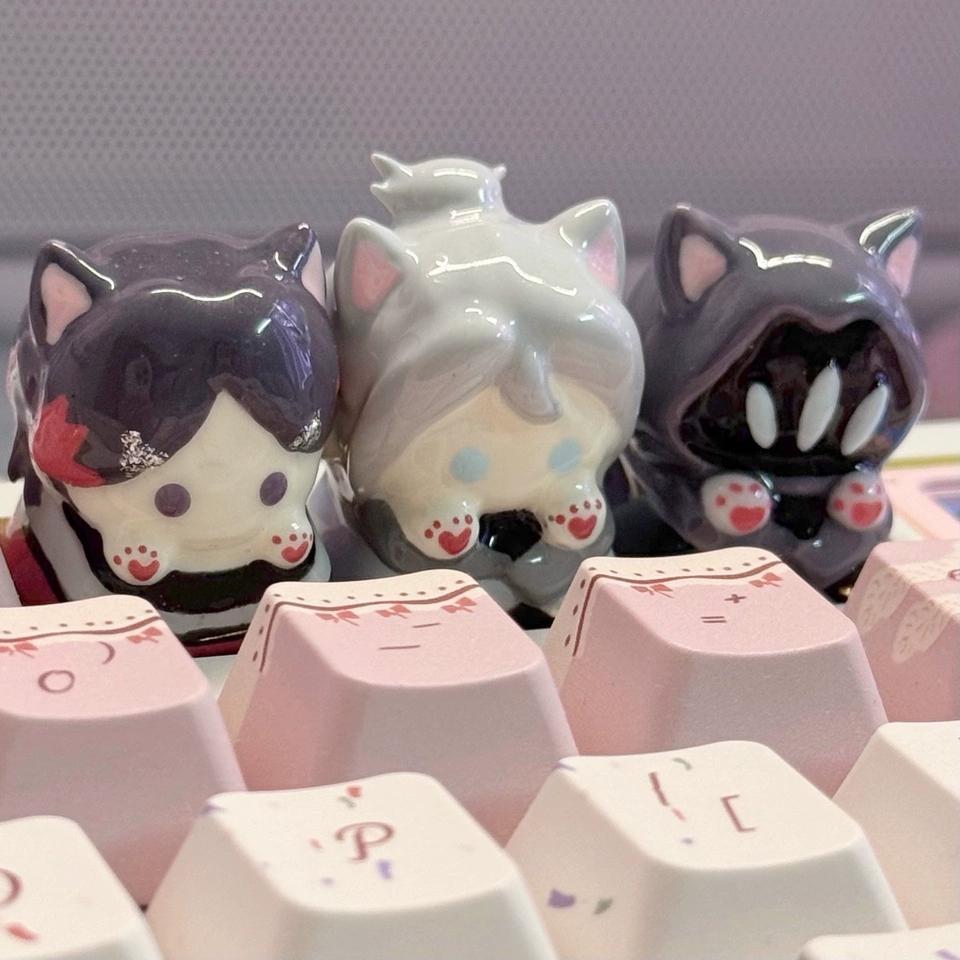 Valorant Omen Clove Keycap น่ารัก 3D ส่วนบุคคลการ์ตูน Handmade Keycaps Mechanical ESC DIY Reyna Sage