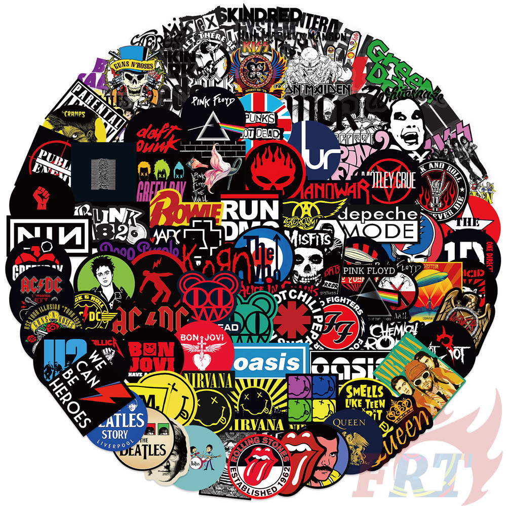 105ชิ้น/เซ็ต ❉ Rock Band Logo Series 02 สติ๊กเกอร์ PET ❉ แฟชั่น DIY สติ๊กเกอร์สติ๊กเกอร์ Doodle กันน