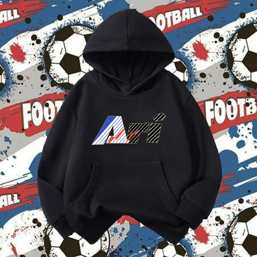 Ari Football child Hoodie ผ้าฝ้าย Ari รูปแบบ Hoodie ขนาด เด็ก Hoodie เนื้อผ้าสะดวกสบาย Unisex มีหลายสไตล์ให้เลือก #08