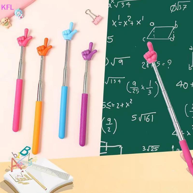 (KFL) Retractable Teacher Pointer Finger Design StainlessSteel Telescopic School Teaching Pointer St